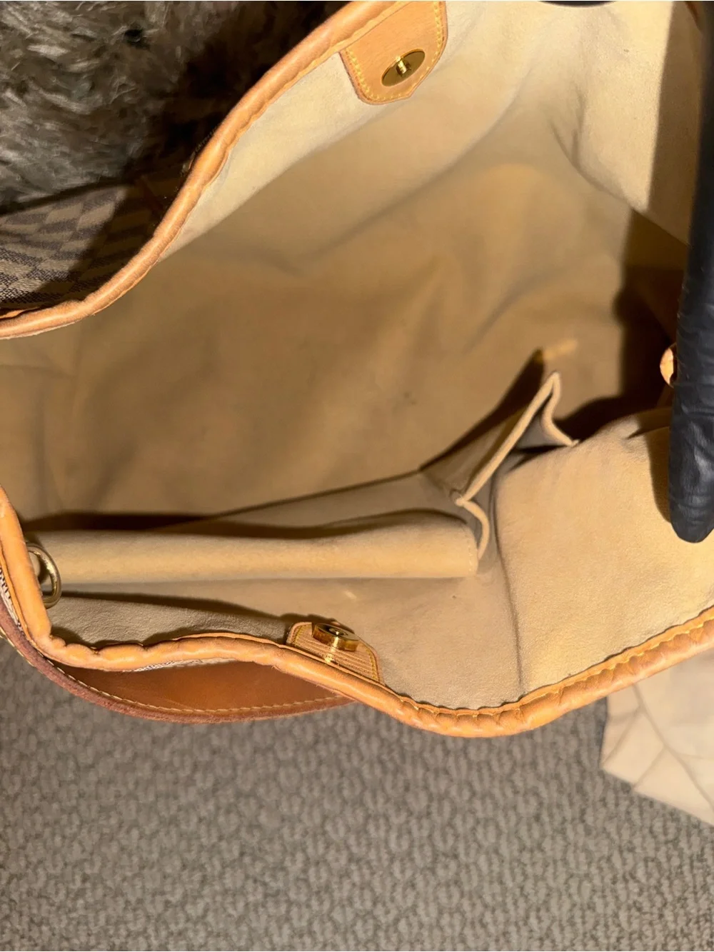 Louis Vuitton White Damier Azur Canvas Shoulder Bag